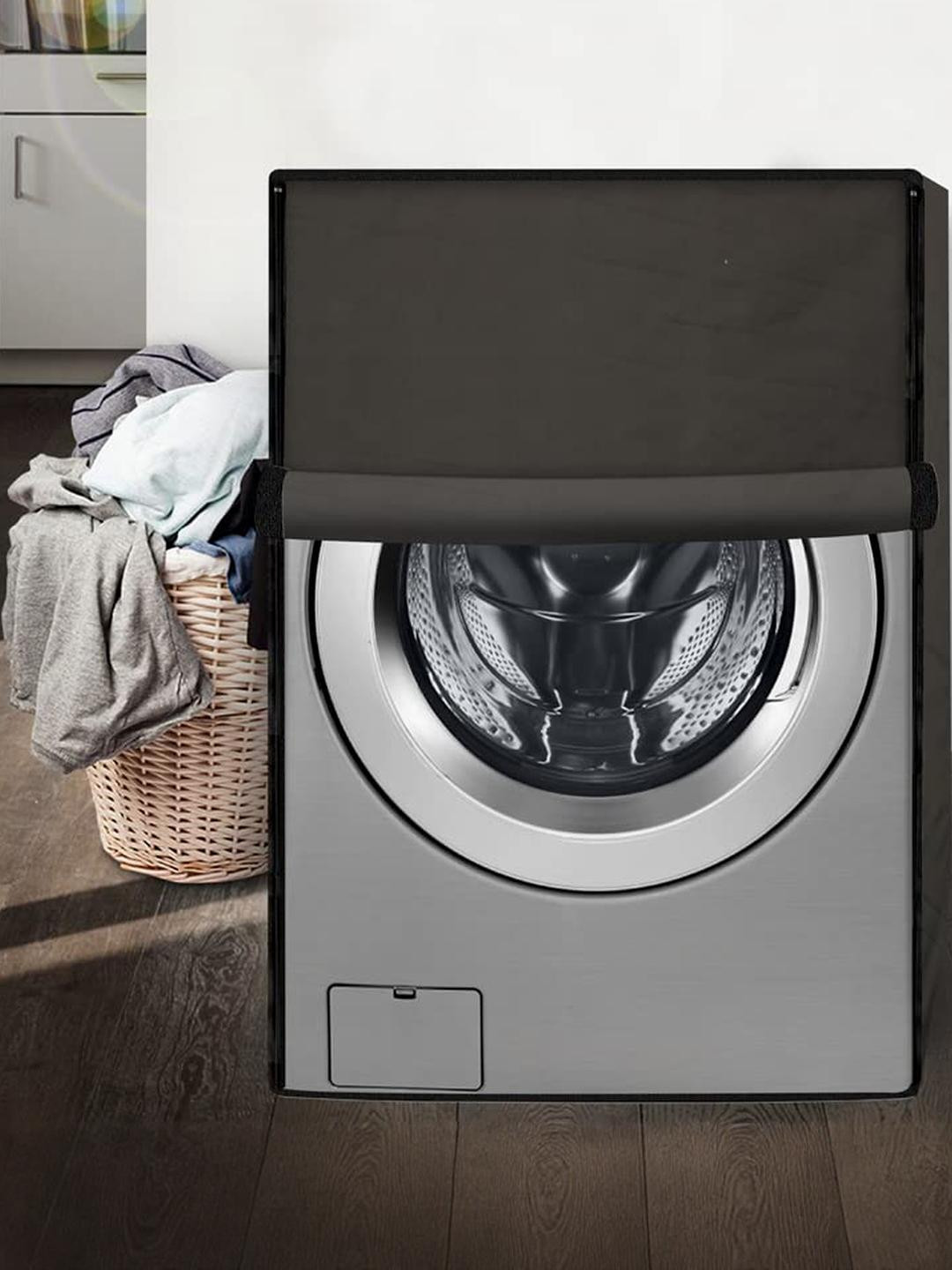 The Furnishing Tree Green Solid Top Load Washing Machine Cover
