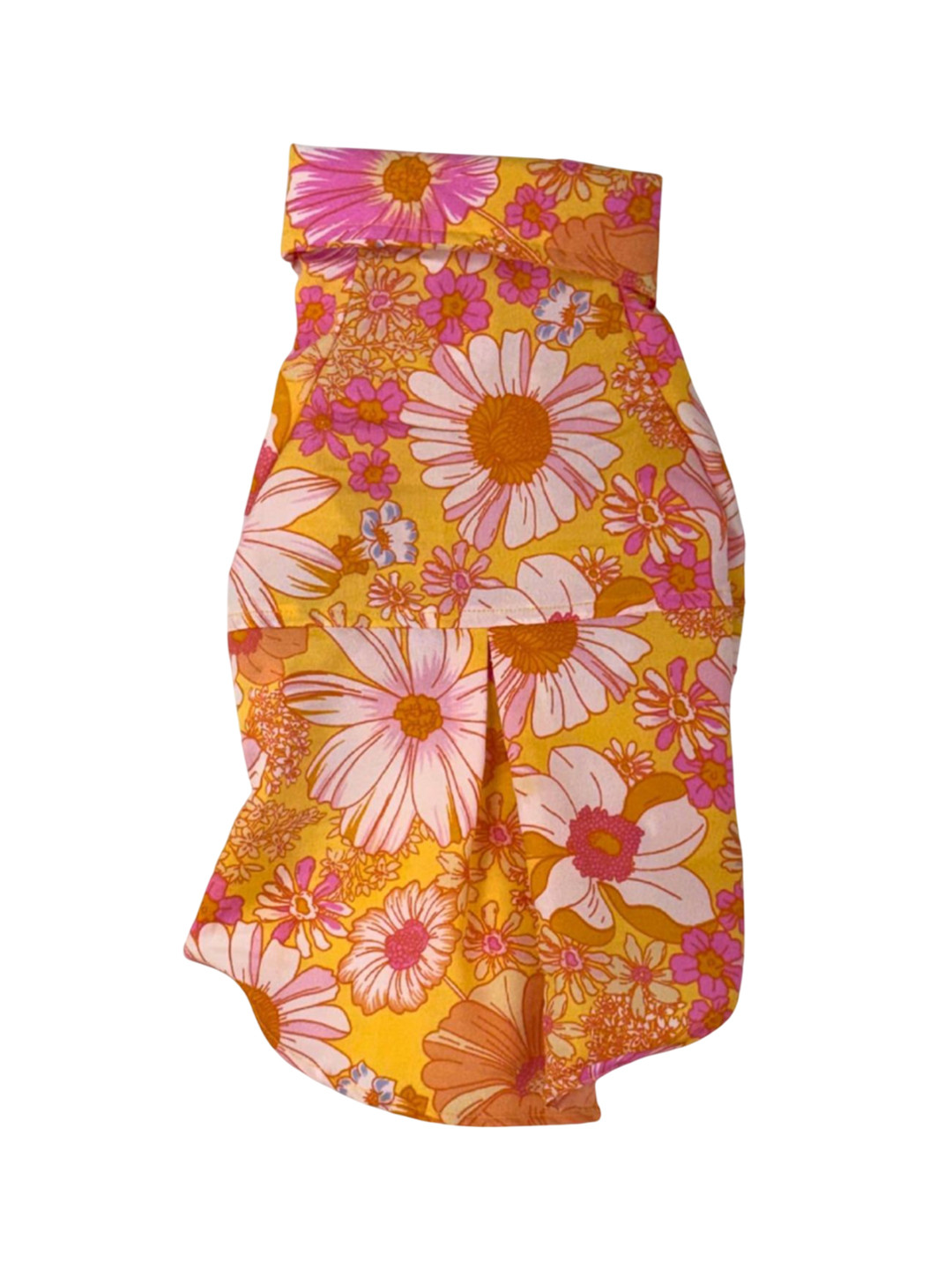 Lulala Floral Printed Shirt Collar Neck Dog Shirt