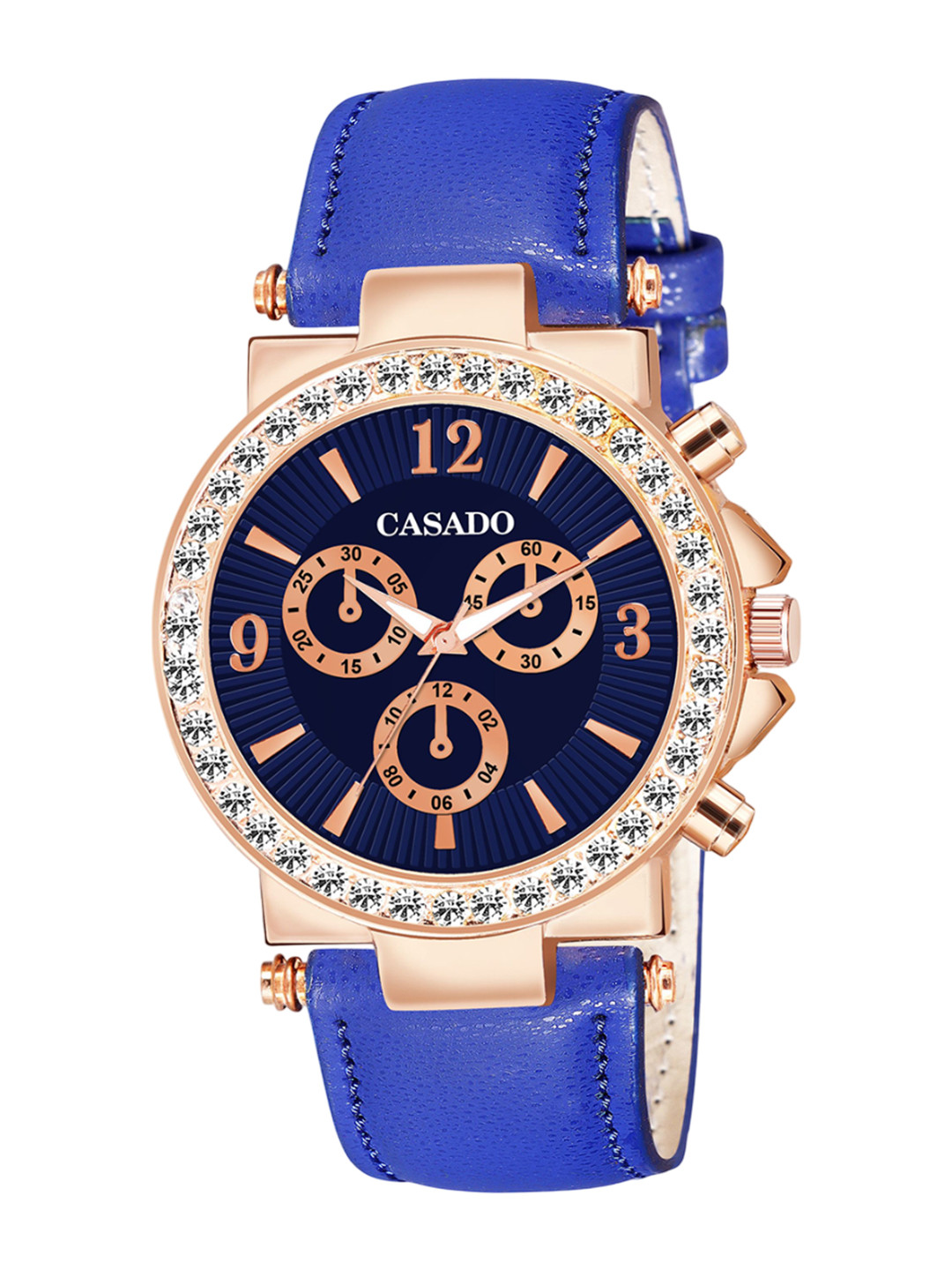 CASADO Women Embellished Dial Analogue Watch CSD-823-BLUE-BLUE