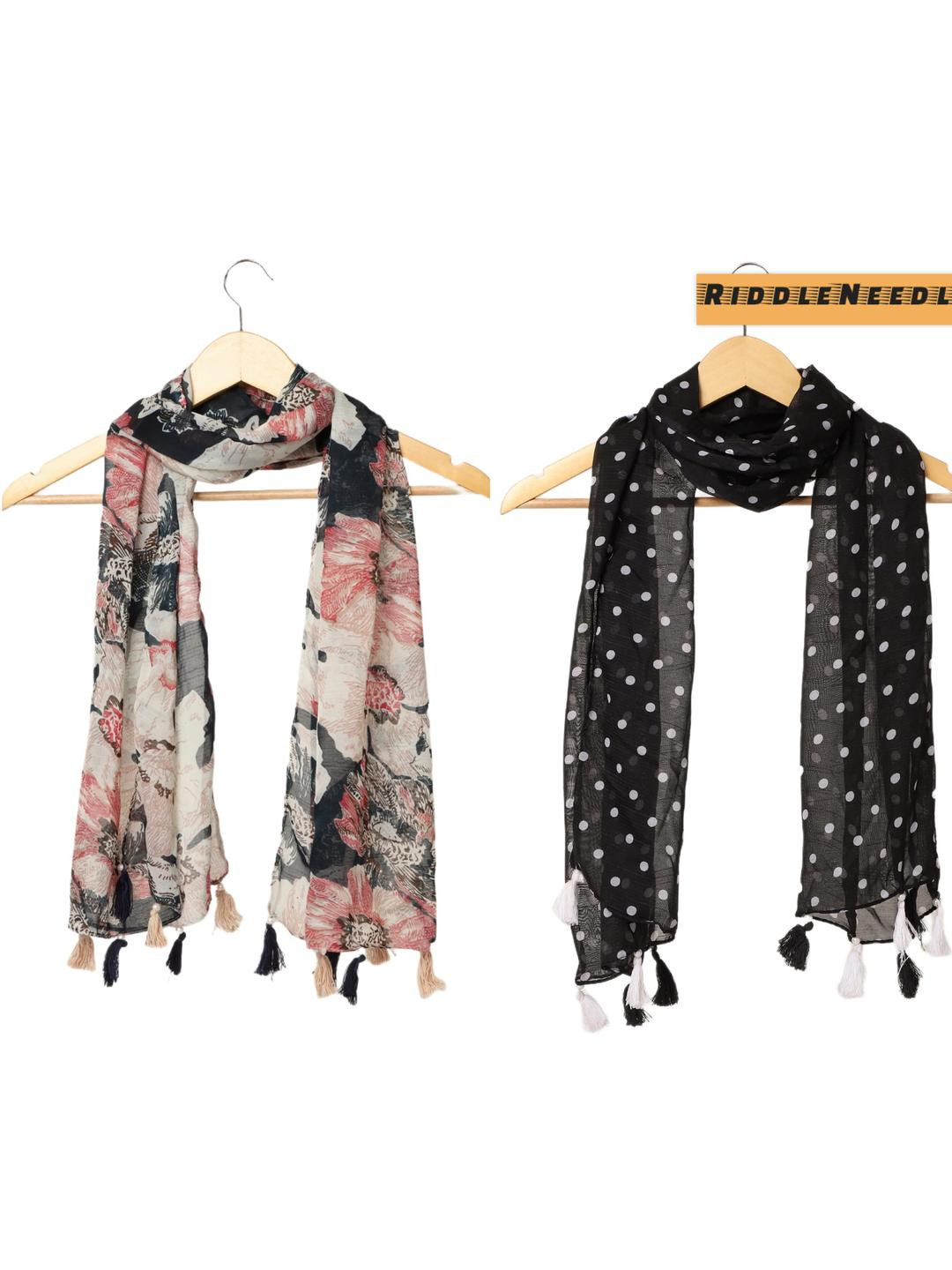 StoleVilla Girls Pack Of 2 Printed Stoles