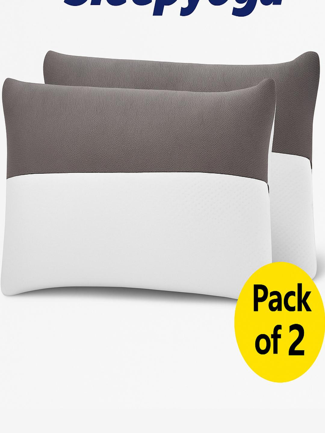 sleepyoga Set Of 2 Multi Cotton Pillows