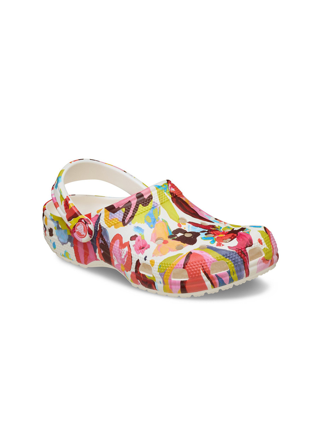 Crocs Women Floral Painted Classic Clogs Flip Flops