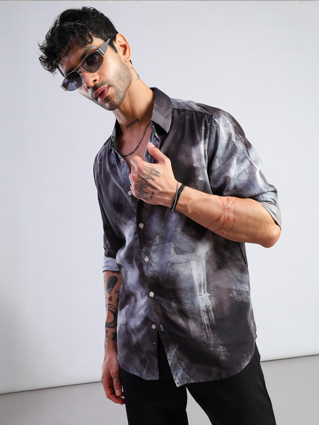 LIMEROAD Men Viscose Rayon Shirts