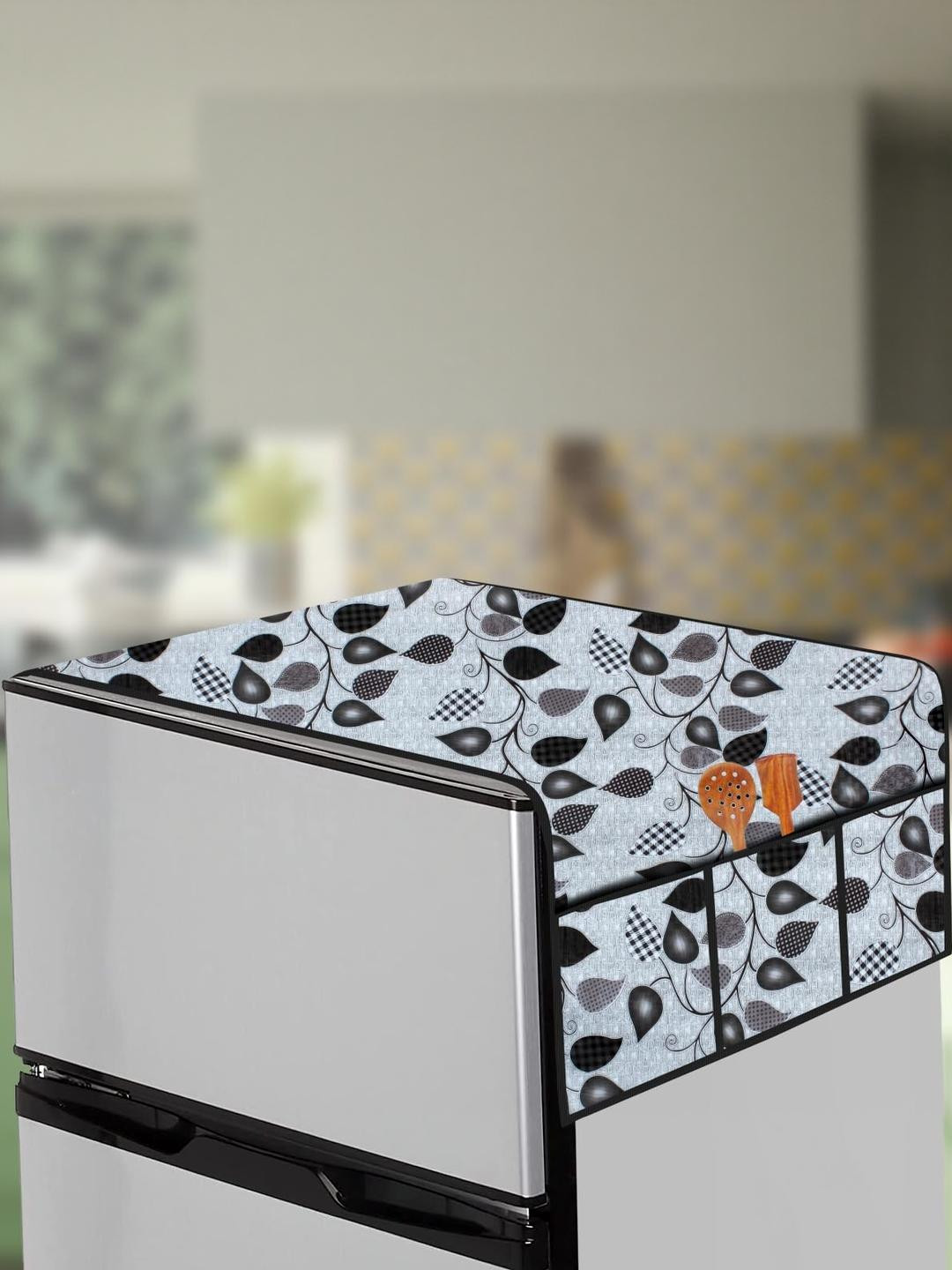 The Furnishing Tree Fridge Top Cover Compatible for Samsung RR20C1824CR/HL, 183 LTR WxL 65x111 in C