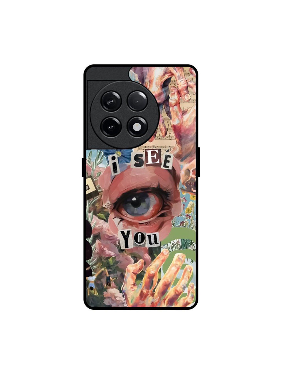 QRIOH Soulful Gaze Printed Sleek & Lightweight Silicone OnePlus 11R 5G Glass Back Case