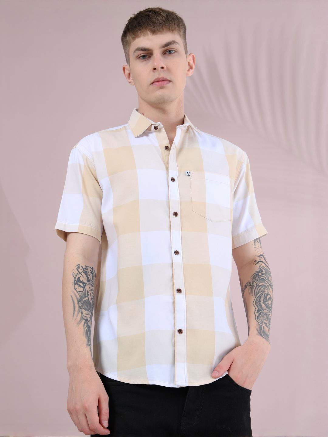 ALLWIN PAUL Men Cotton Shirts
