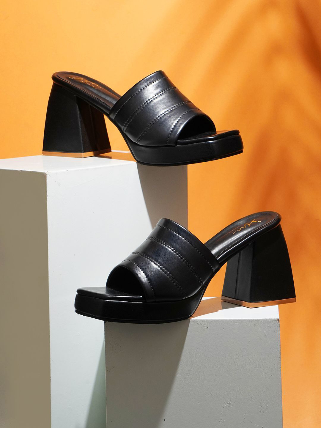 JM Looks Women's Block Heeled Sandal Shoes Stylish Comfortable Trendy