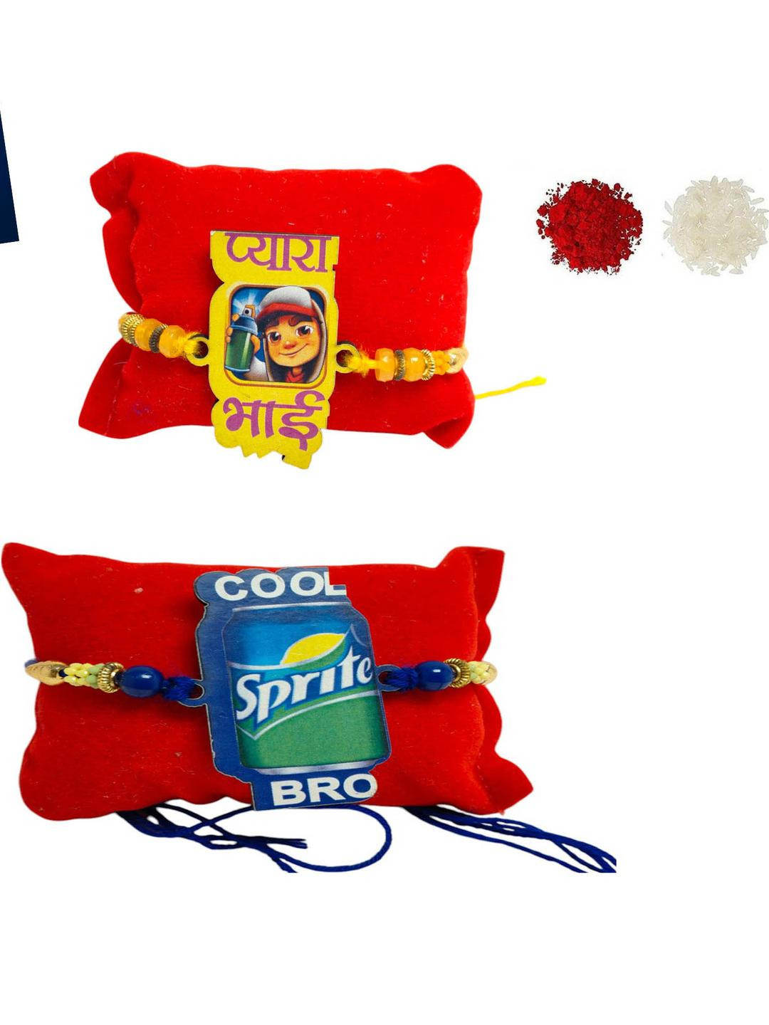 Payra Bahi n Sprite Wood Rakhi  Greeting card n Roli