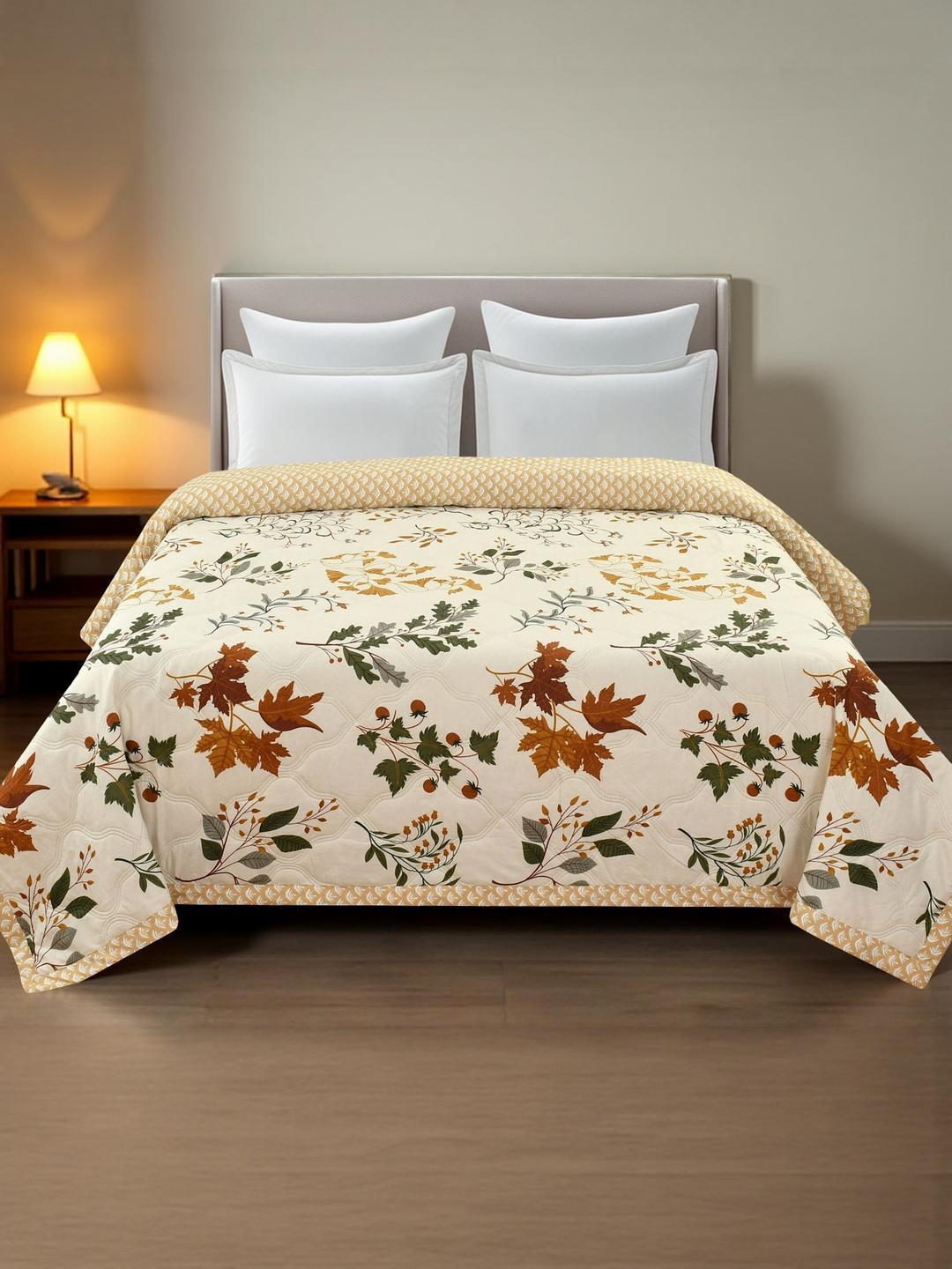 IVAZA Cream AC Room Double Bed Microfibre Comforter