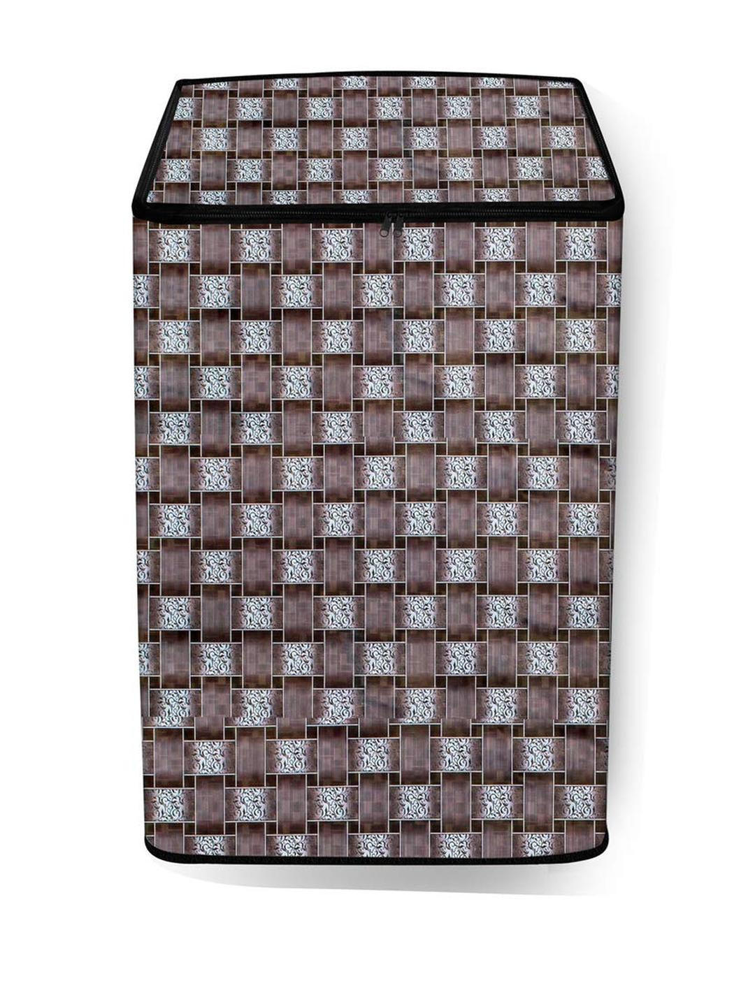 The Furnishing Tree Washing Machine Cover Basketweave Pattern Multicolor Compatible for Whirlpool 1