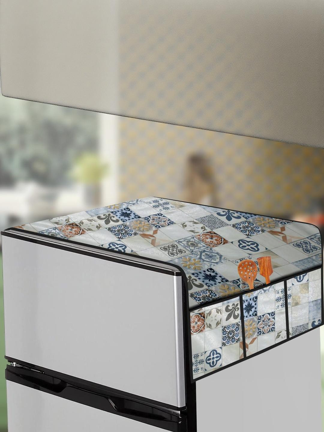 The Furnishing Tree Multi-Coloured Printed Fridge Top Cover