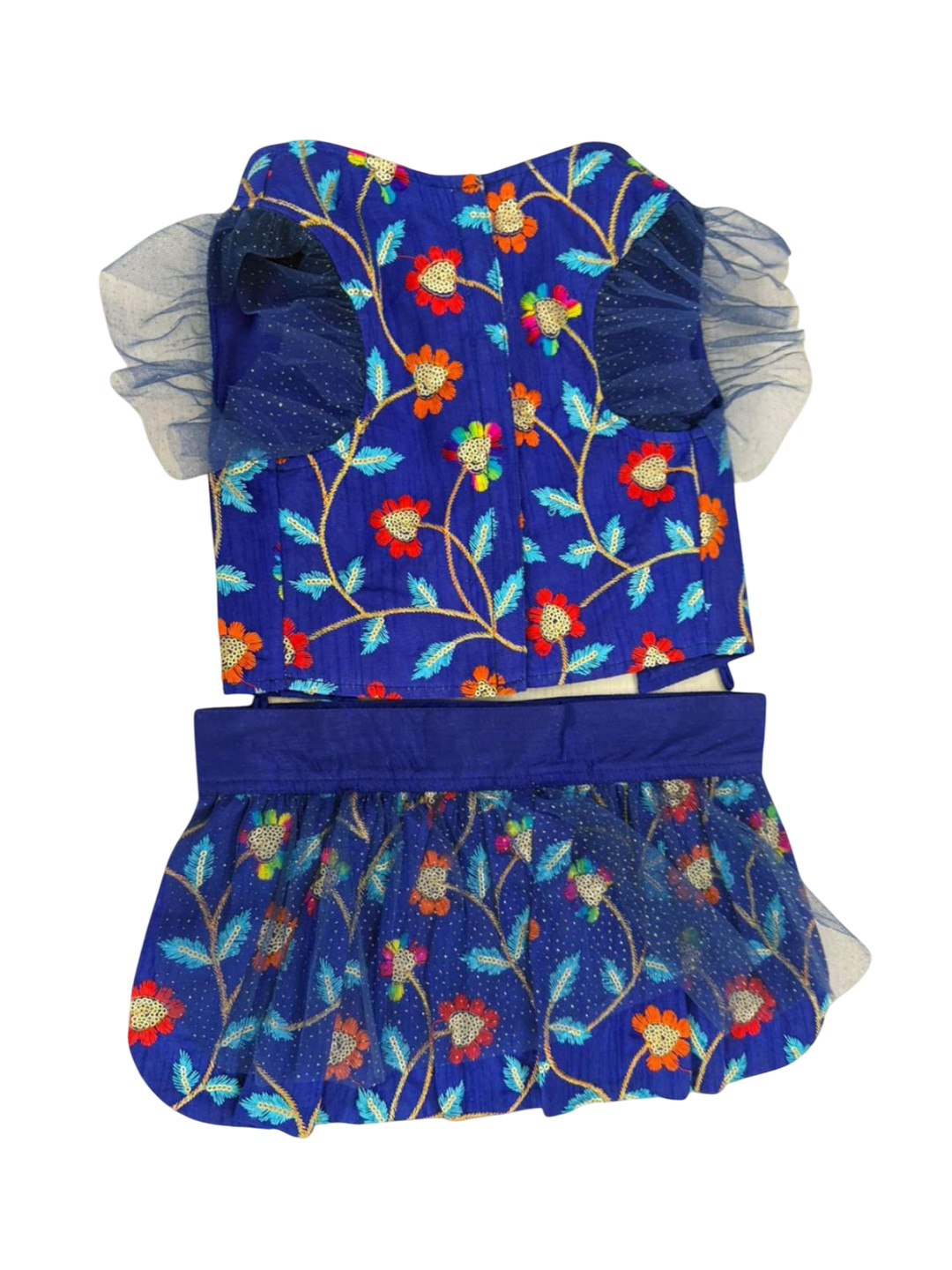 Lulala Female Dogs & Cats Embroidered Lehenga Choli