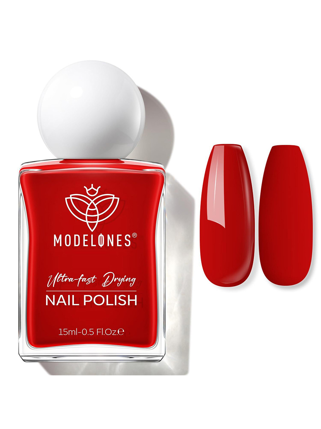 Modelones Ultra Fast Drying Nail Polish- 15 ml- Fairys Ruby