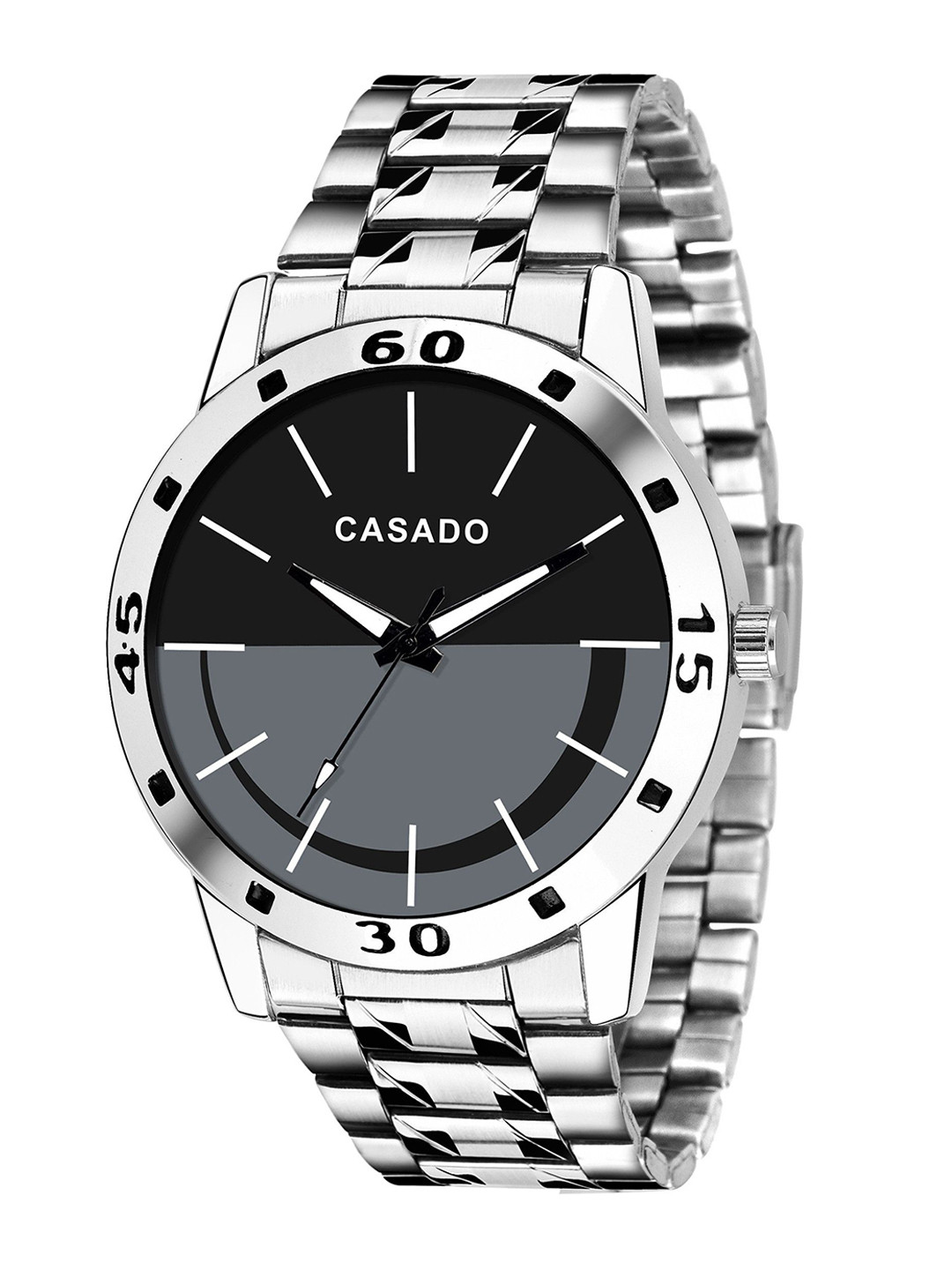 CASADO Men Dial & Stainless Steel Bracelet Style Straps Analogue Watch CSD-341-SMILE-BLACK