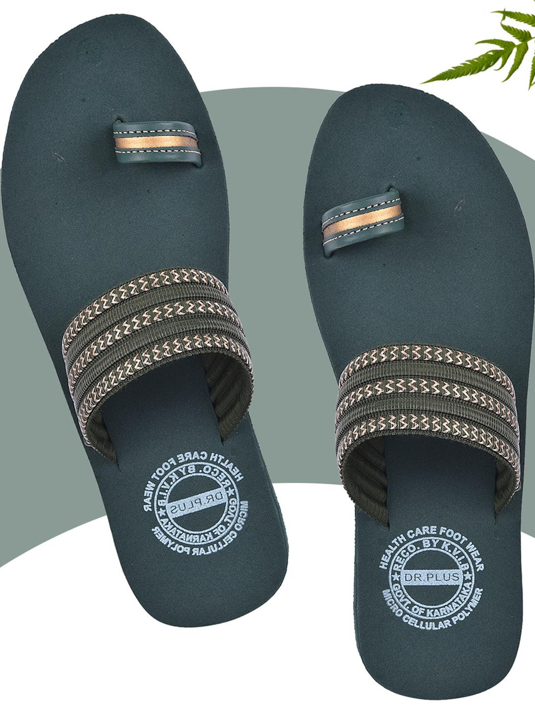 DR.PLUS Women Green Synthetic Flip Flops