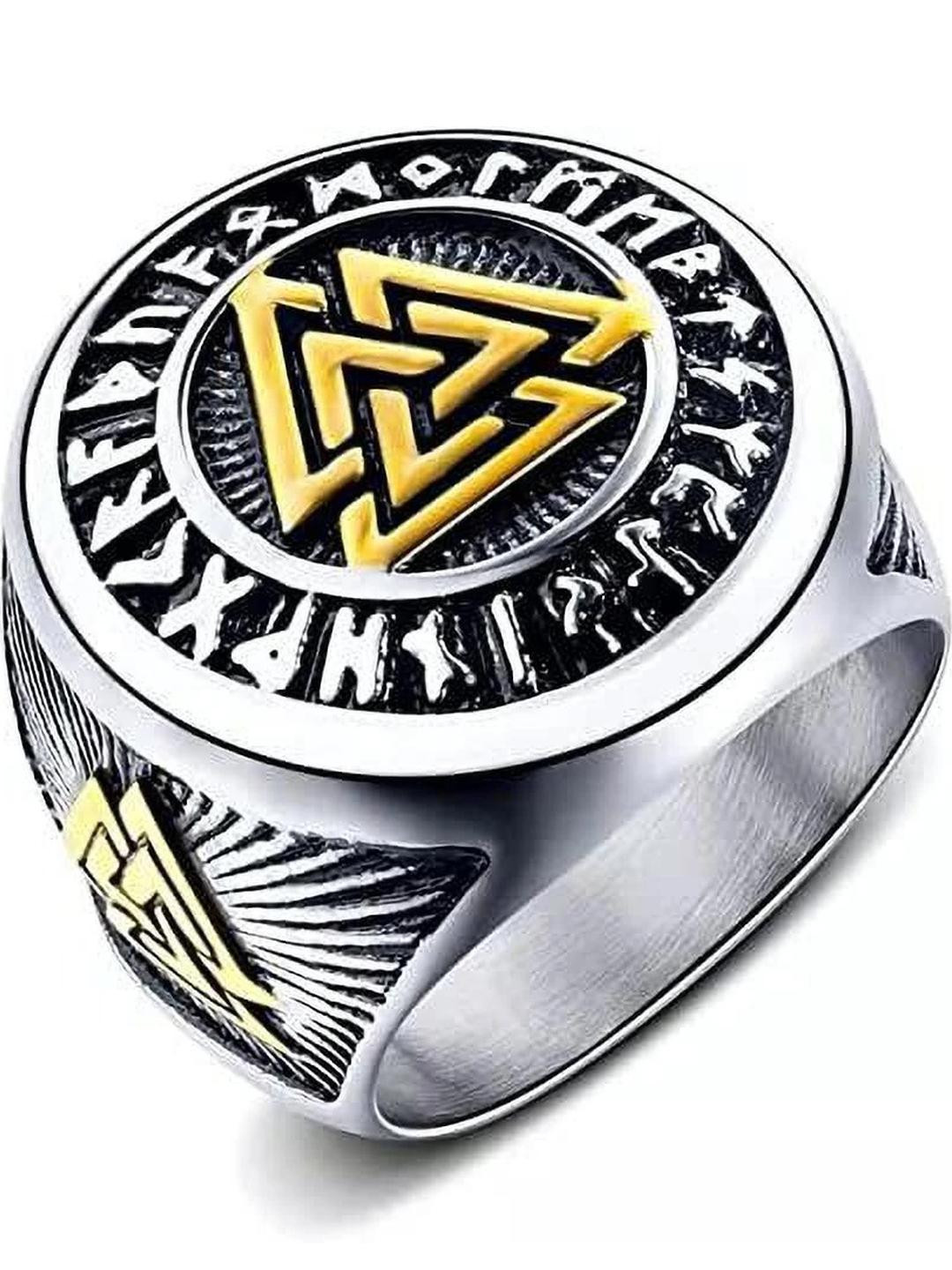 THE MEN THING Silver-Plated Stainless Steel Finger Ring