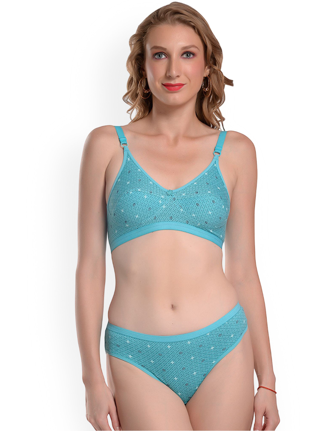 Viral Girl Printed Non-Padded Lingerie Set VM-SUPRIYA-BLUE-32B