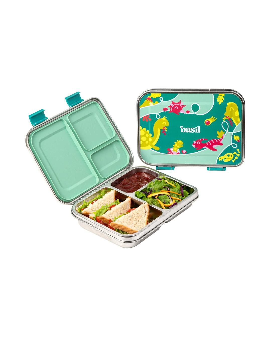 BASIL Green Stainless Steel Lunch Box