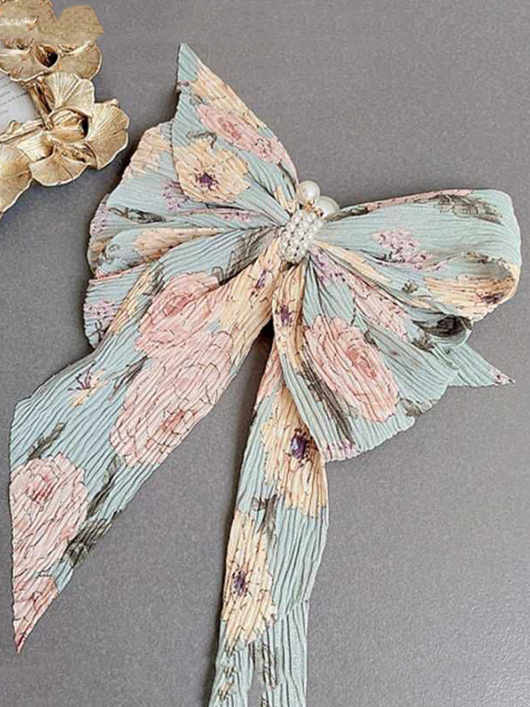 Radhya Accessories Women Vintage Bloom Hair Bow Back Clip