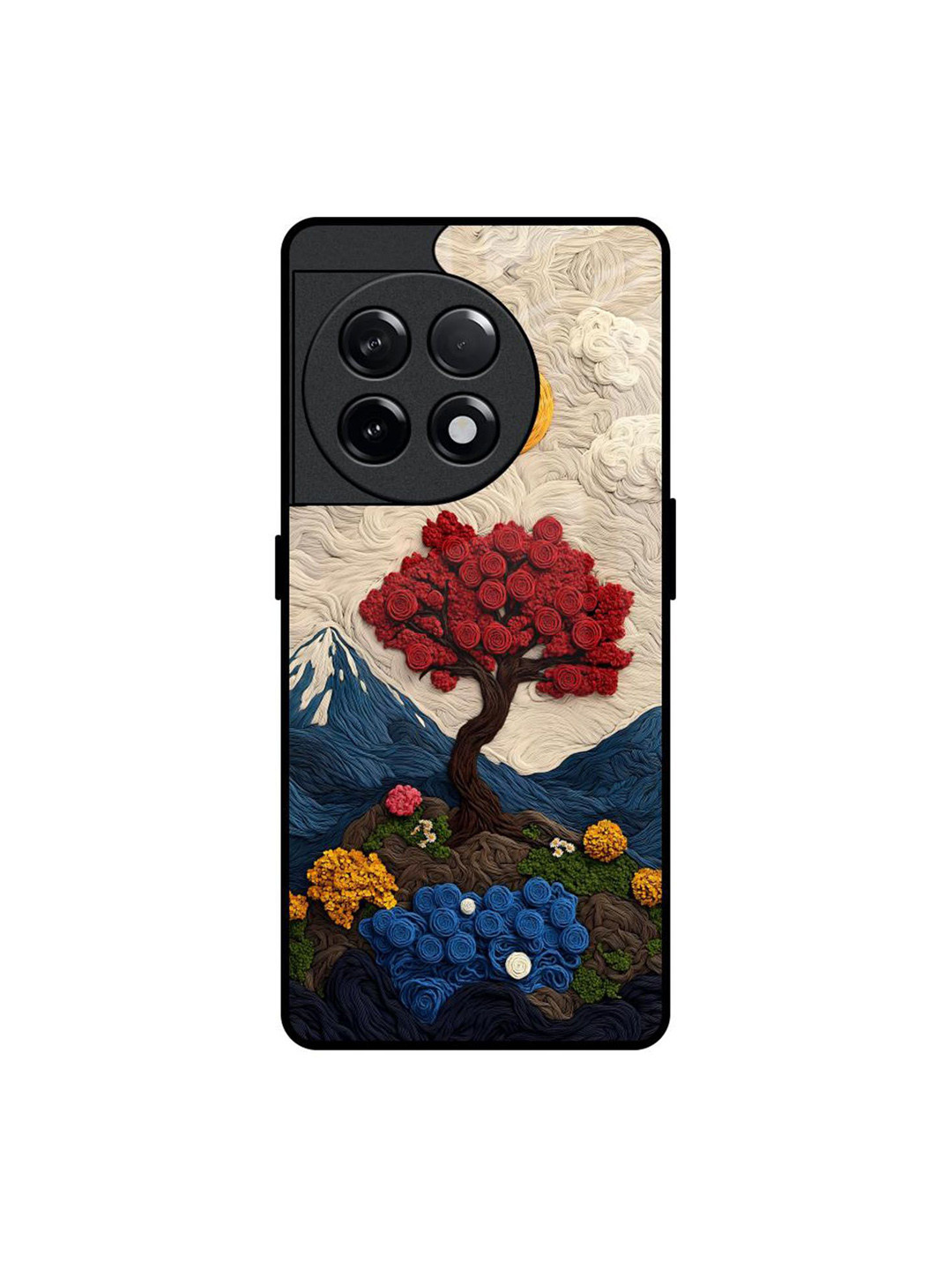 QRIOH Quirky Printed Sleek & Lightweight Silicone OnePlus 11R 5G Glass Back Case