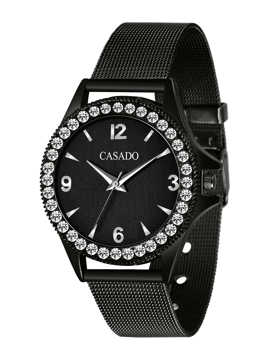 CASADO Men Embellished Dial & Stainless Steel Straps Analogue Watch CSD-816-BLACK