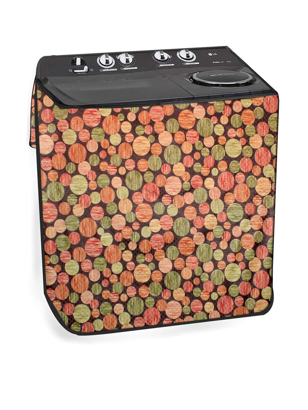 The Furnishing Tree Washing Machine Cover Abstract Pattern Multi Color Compatible for Whirlpool 9Kg