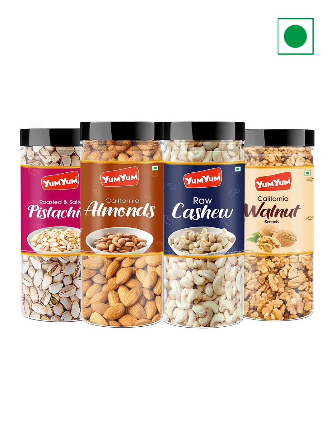 YUM YUM Pack Of 4 Mixed Dry Fruits -150 g Each