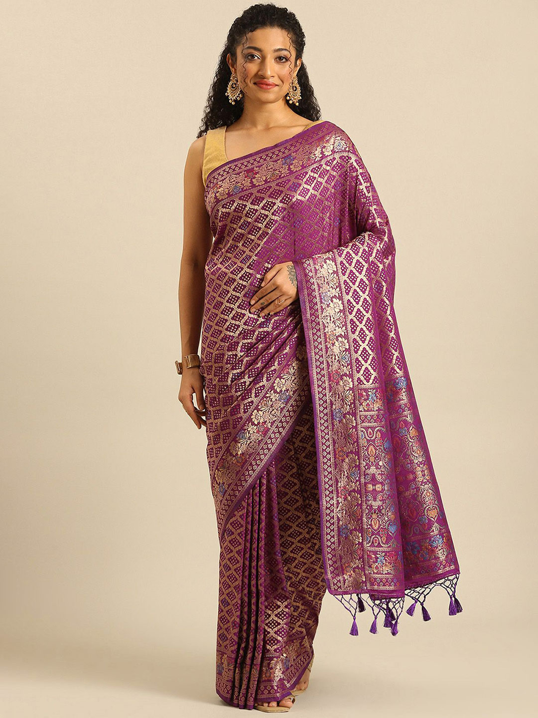 Taashi Woven Design Zari Banarasi Saree