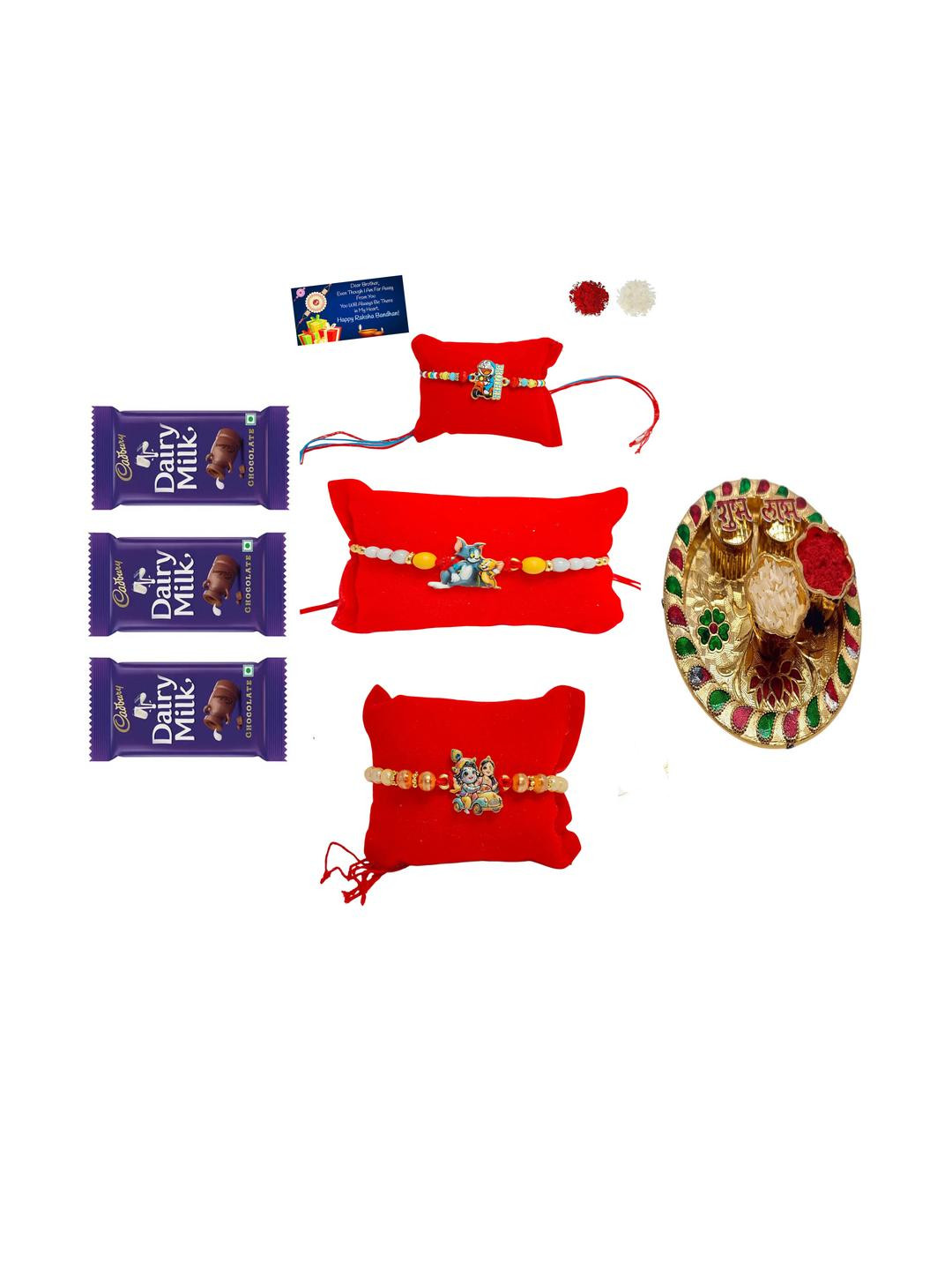 Vrinde 3Pcs Rakhi Gift Set