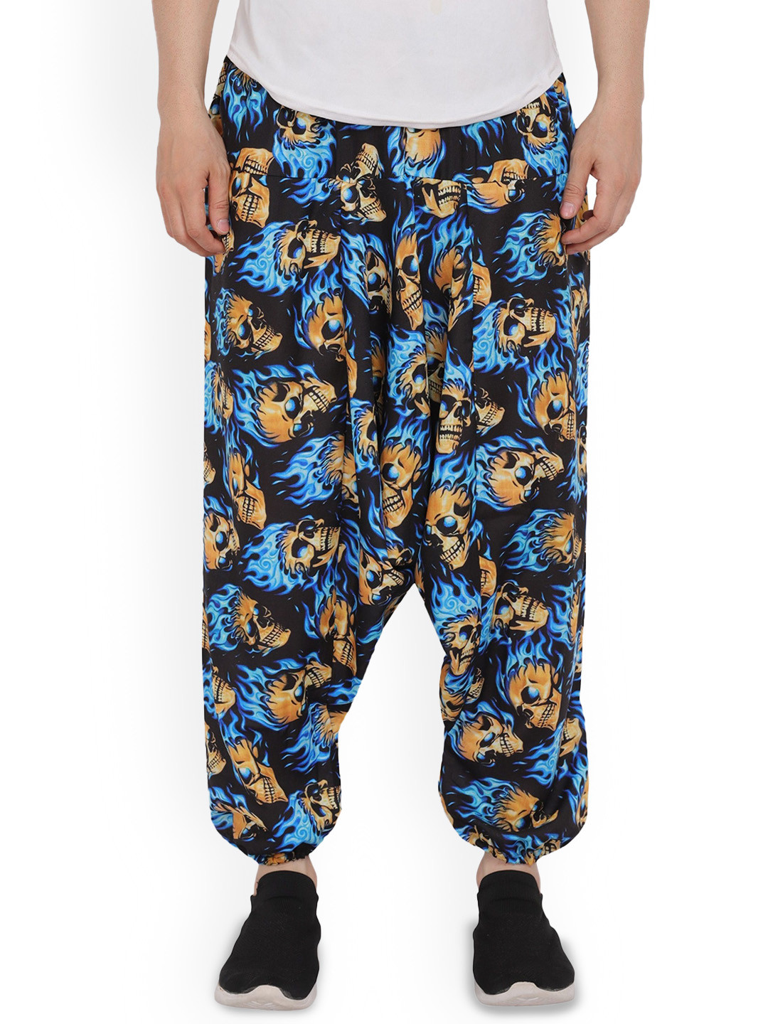 WHITEWHALE Unisex Loose Fit Graphic Printed Harem Pants