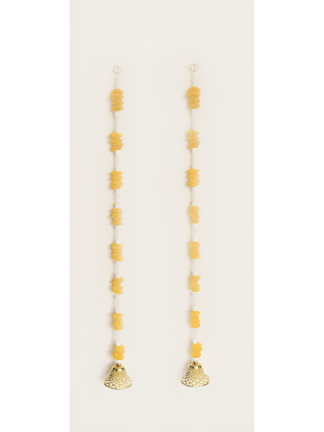 GADINFASHION Unisex Set of 2 Yellow & White Door Hanging Torans