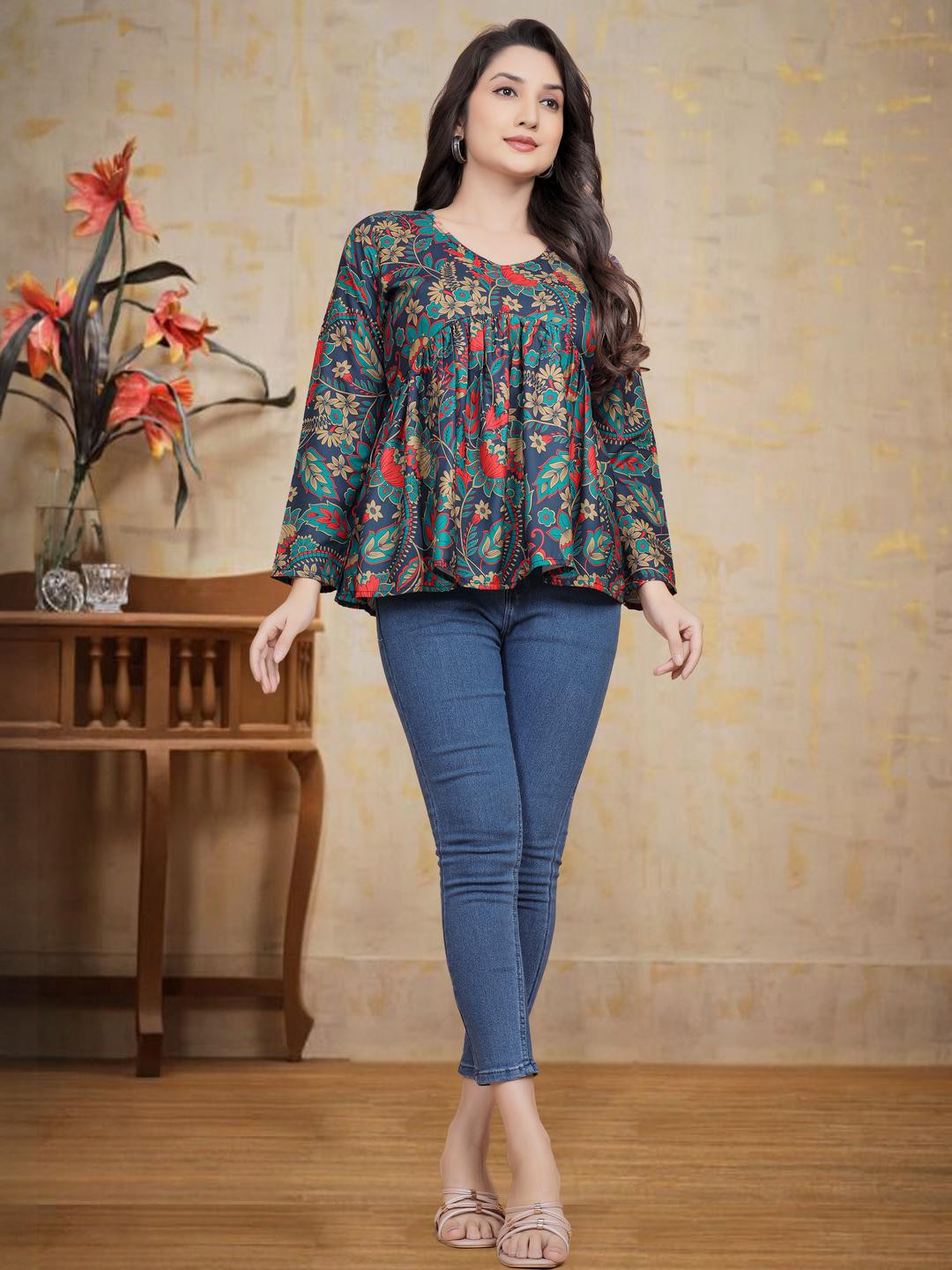 CushionCue Blue Printed Other Tops