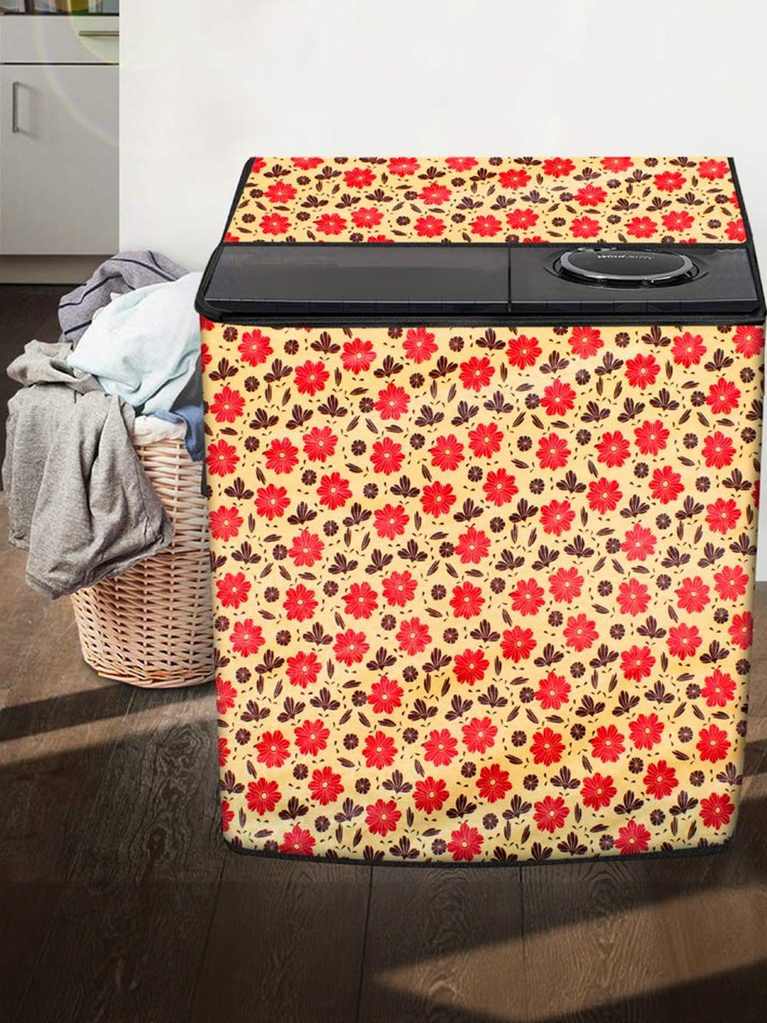The Furnishing Tree Washing Machine Cover Sprig Pattern Multicolor Compatible for Whirlpool 10.5Kg