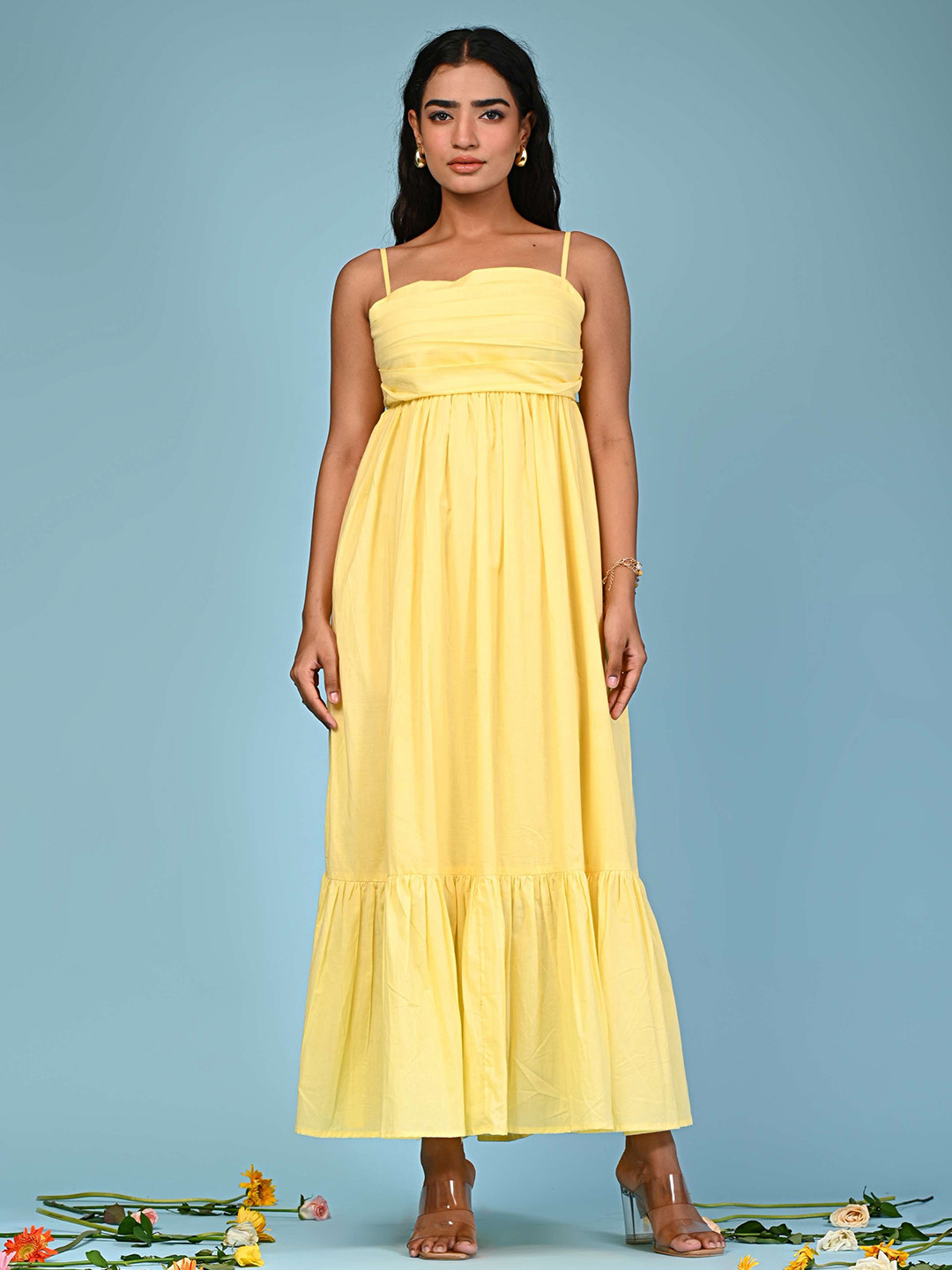 ANISH BY AHINSA Bloom Women Cotton Fit & Flare Maxi Dress