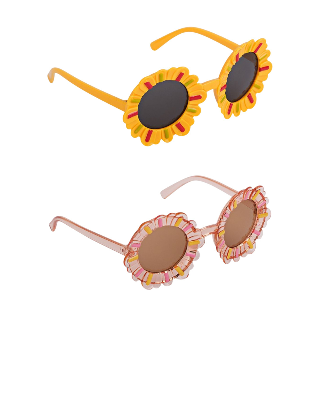 DukieKooky Kids Pack of 2 Round with UV Protected Lens Sunglasses DKSG453A-453B