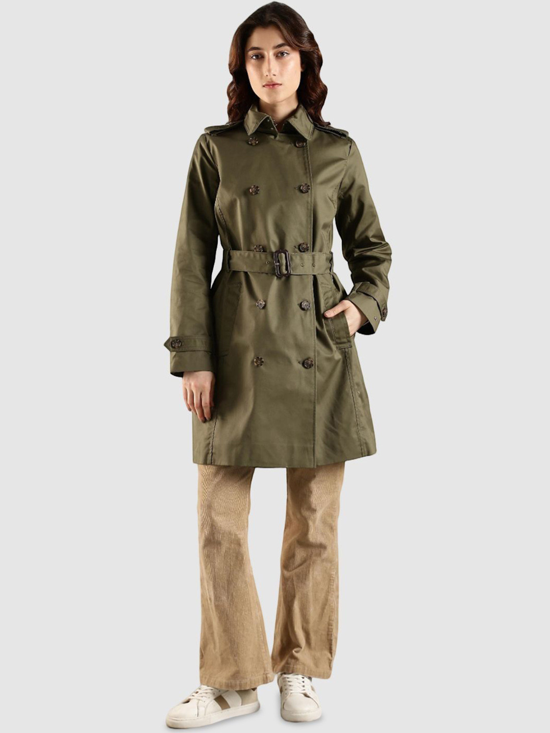 Tommy Hilfiger Pure Cotton Double-Breasted Trench Coat