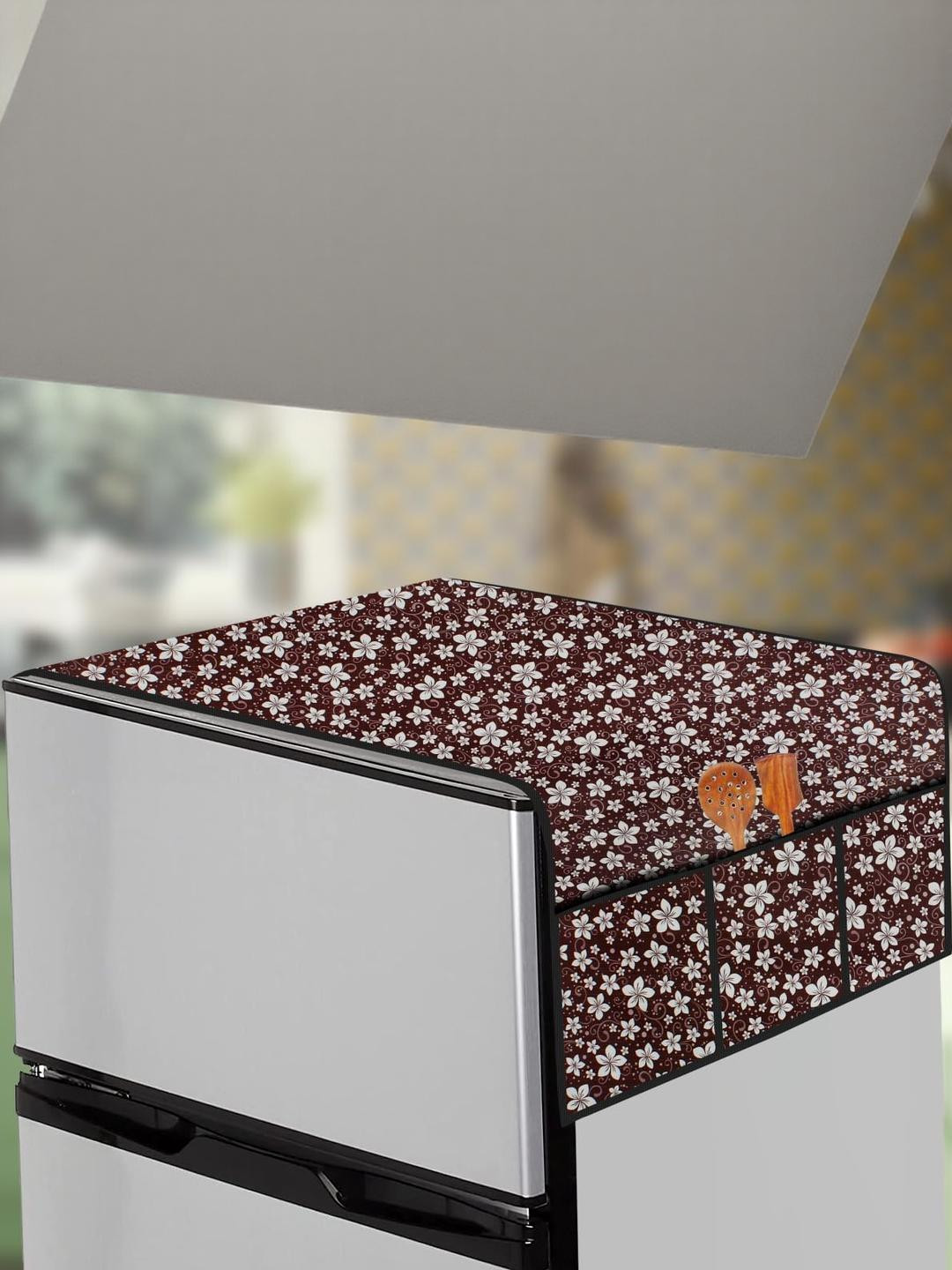 The Furnishing Tree Fridge Top Cover Compatible for Samsung RT30C3442S9/HL, 256 LTR WxL 65x111 in C