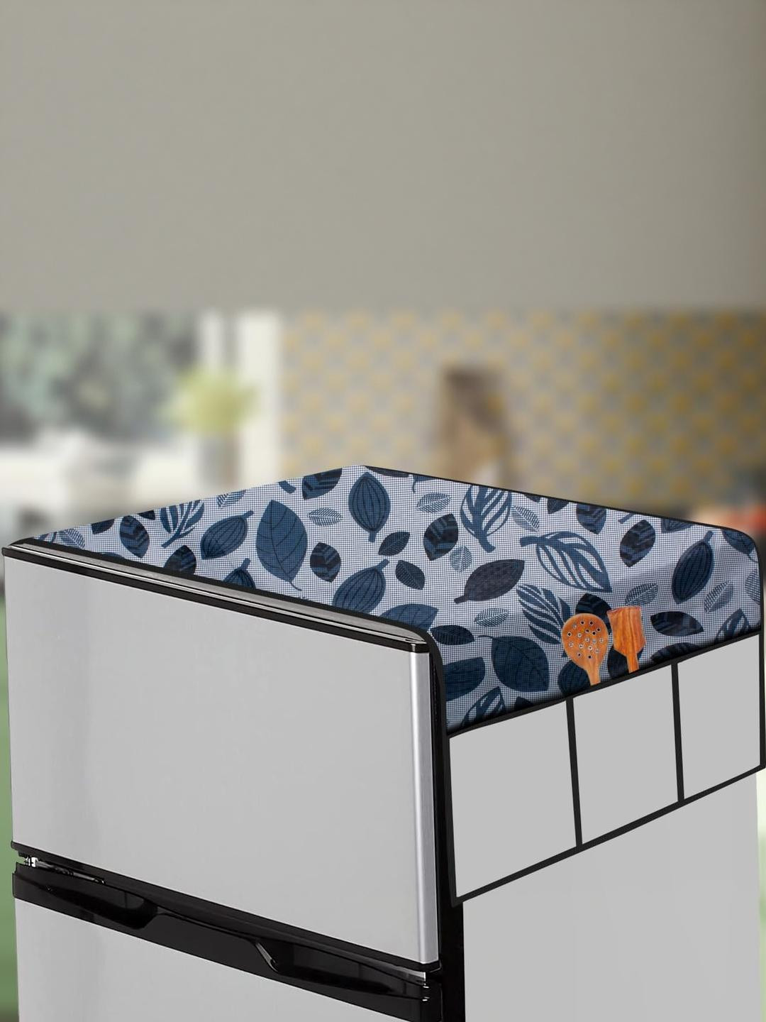 The Furnishing Tree Fridge Top Cover Compatible for LG GL-D201APZU, 185 LTR WxL 65x111 in CM Ditzy