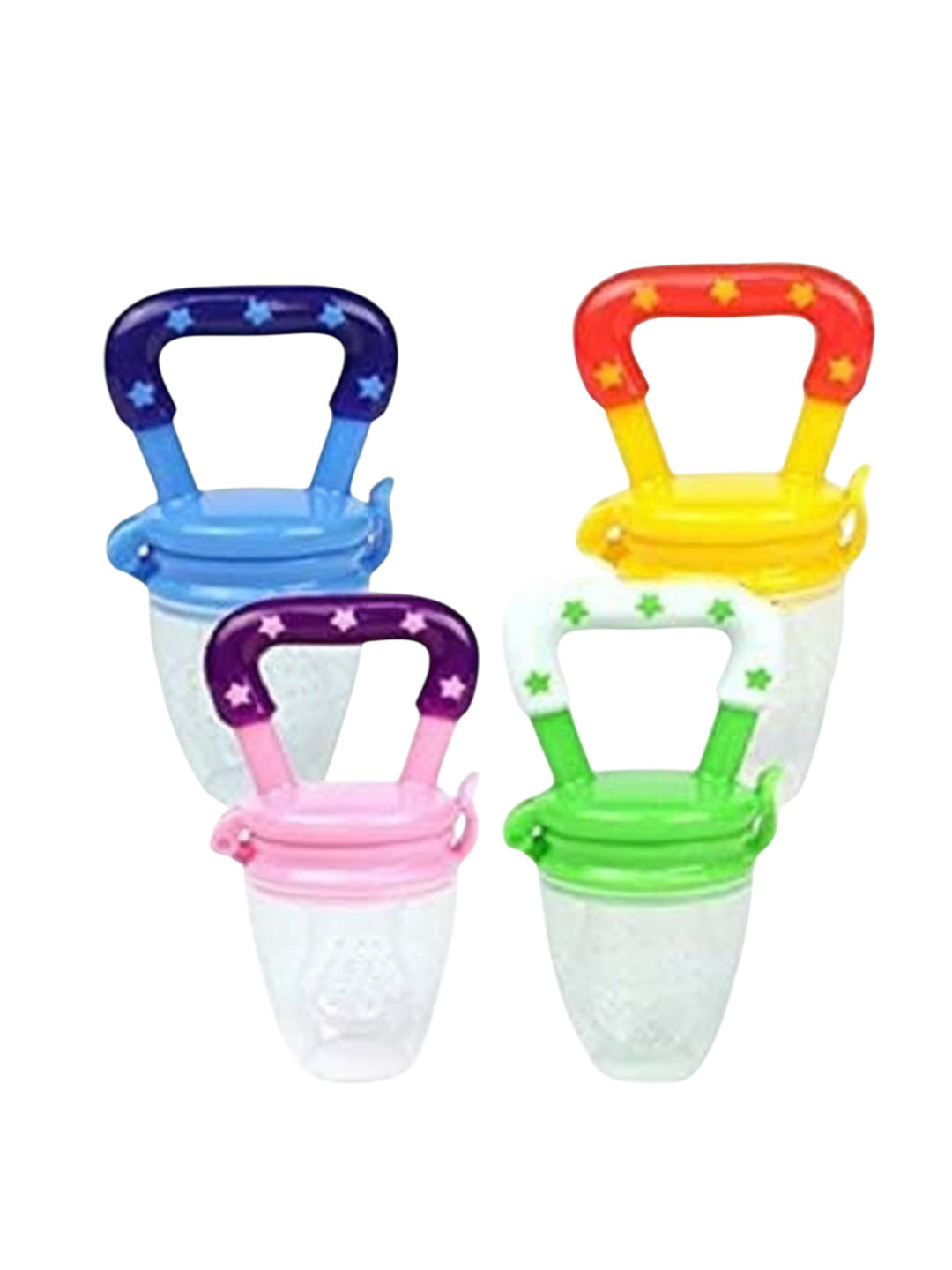 Kritiu Kids Set Of 2 Fruit & Food Nibbler Feeder - Pink & Green