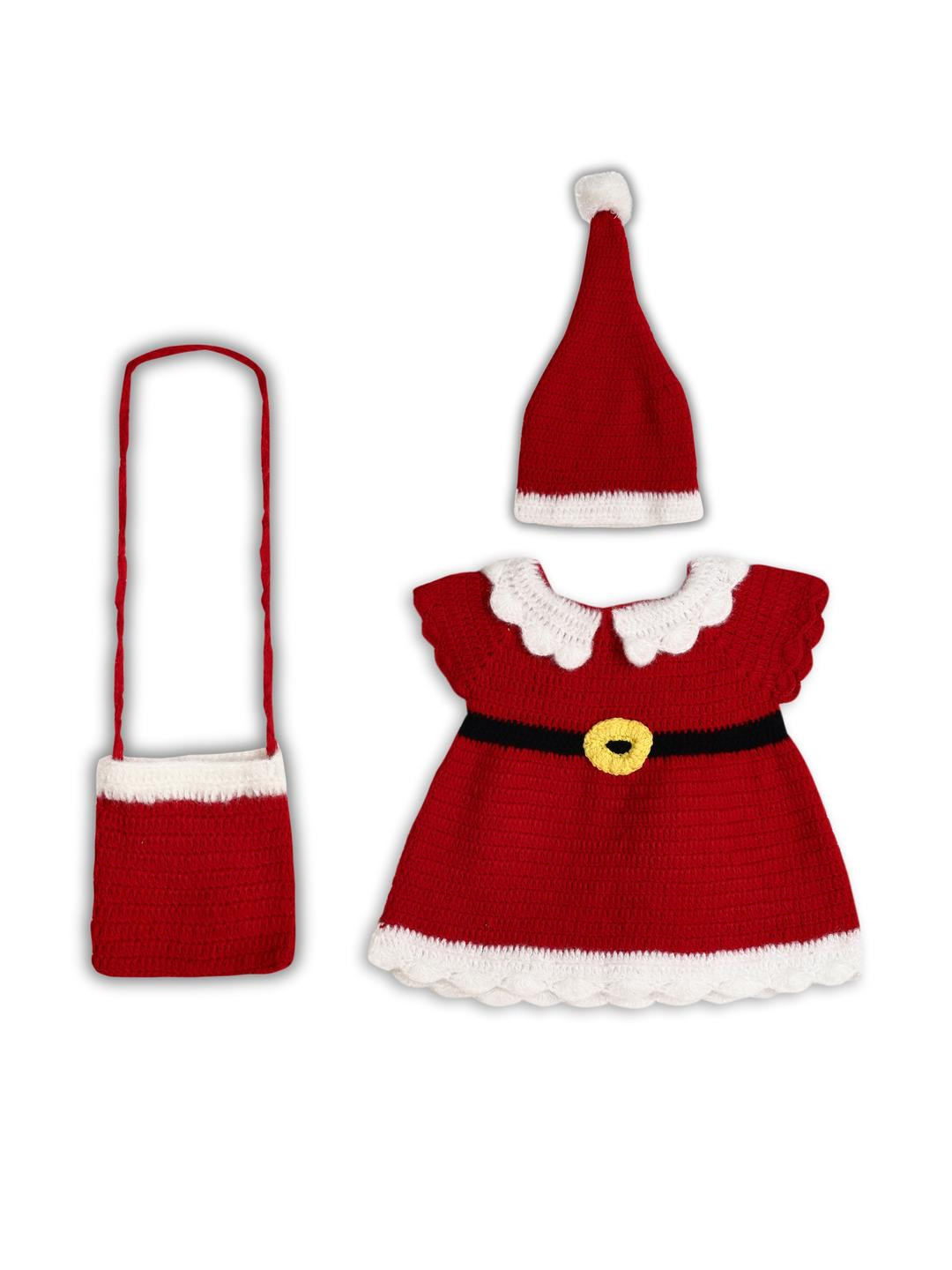 ayanfashion Red Wool Jumper Dress