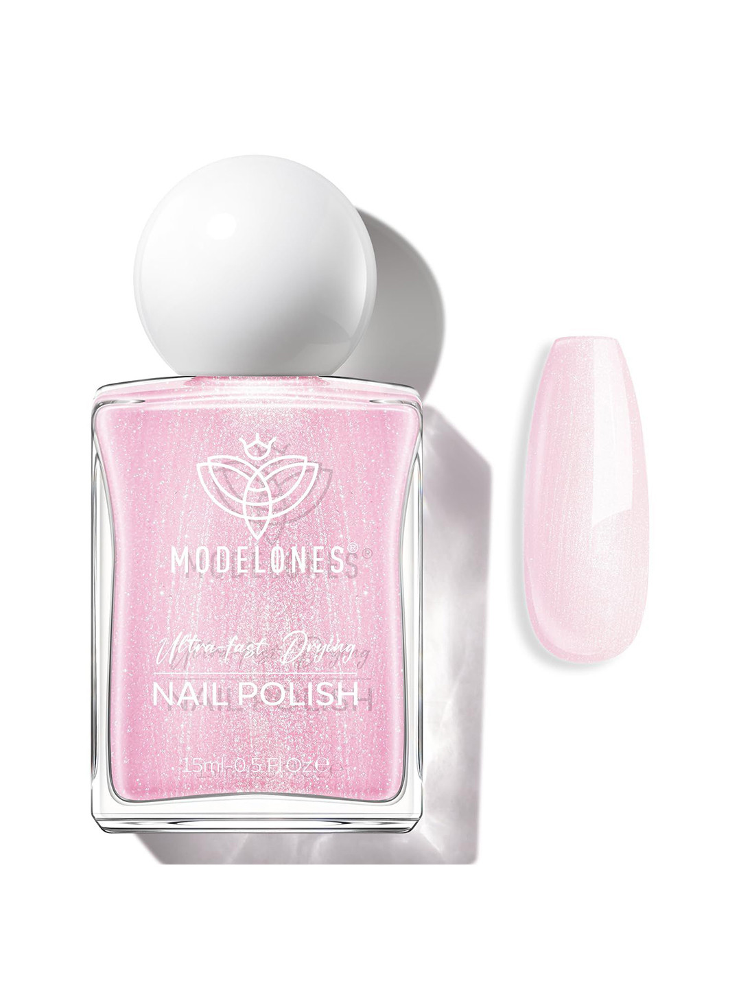 Modelones Ultra Fast Drying Nail Polish- 15 ml- Rosy Glam