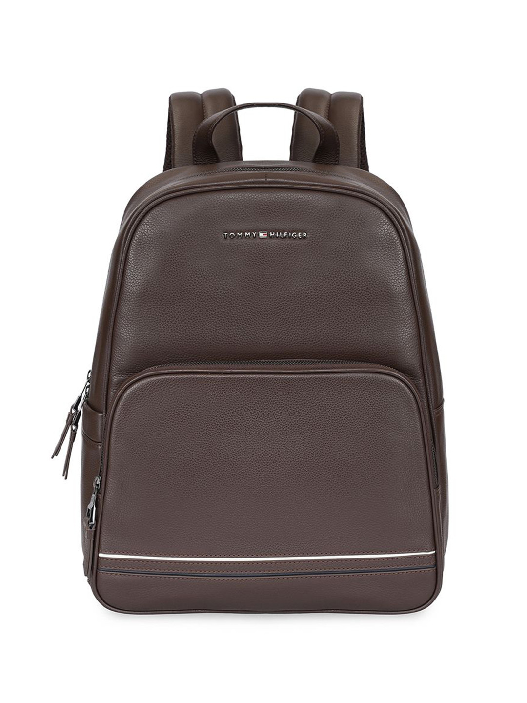 Tommy Hilfiger Unisex Petersburg Pebbled Leather Laptop Backpack