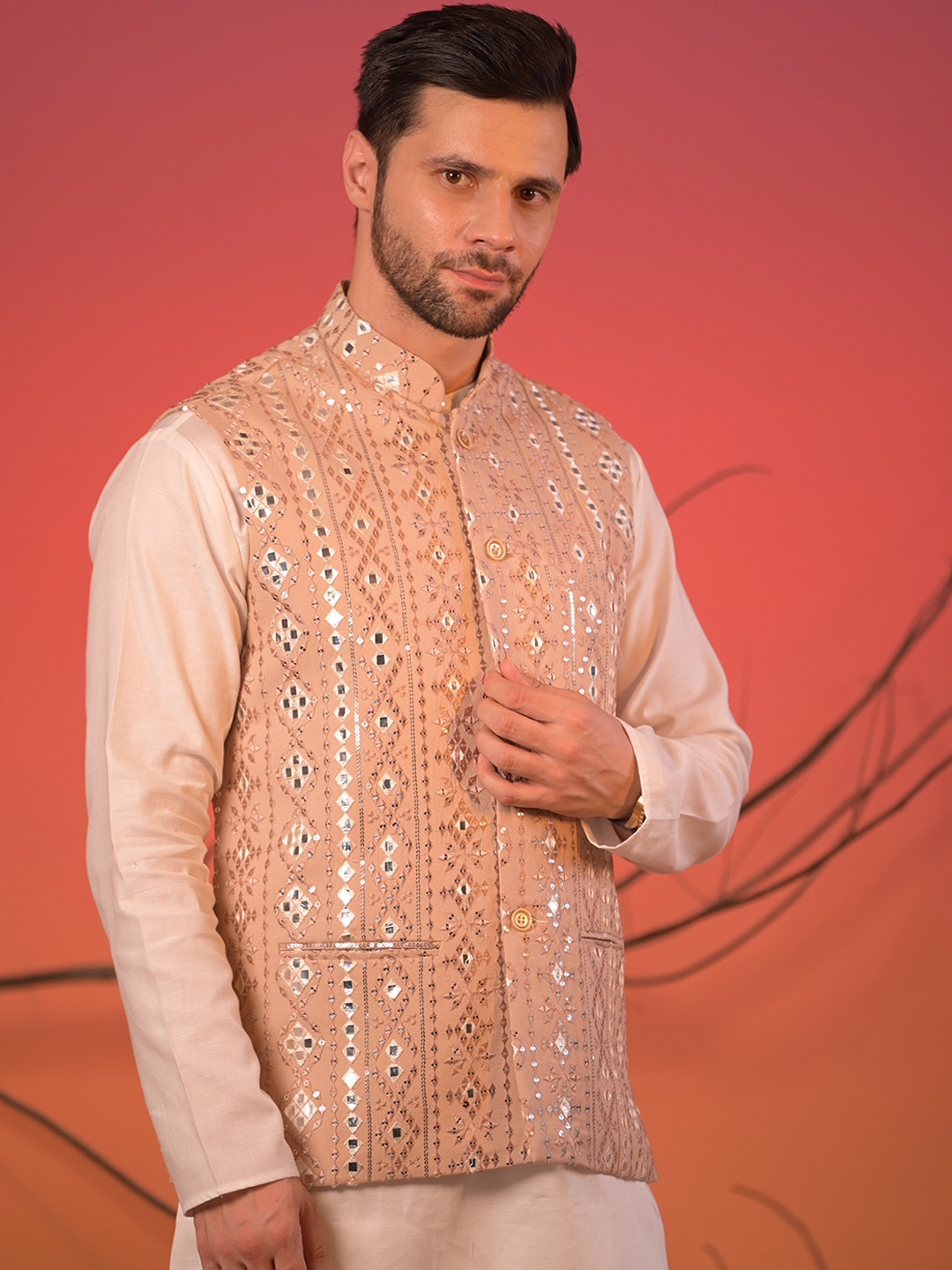 Rangkathaa Embroidered Nehru Jacket