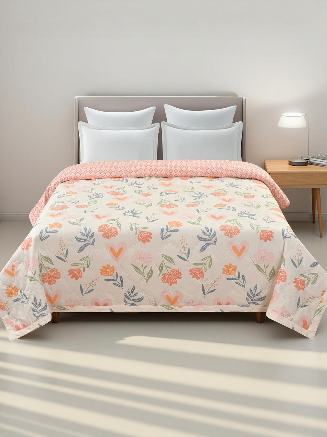 IVAZA Orange AC Room Double Bed Microfibre Comforter