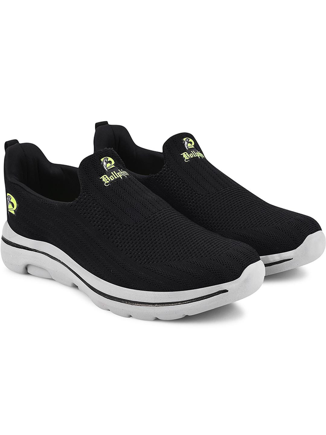 Dollphin Black Walking Marking Sports Shoes