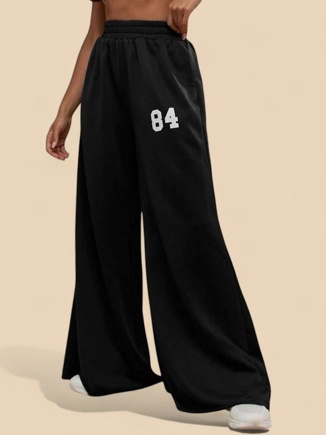 TABADTOD Women Relaxed Loose Fit Easy Wash Flared Trousers