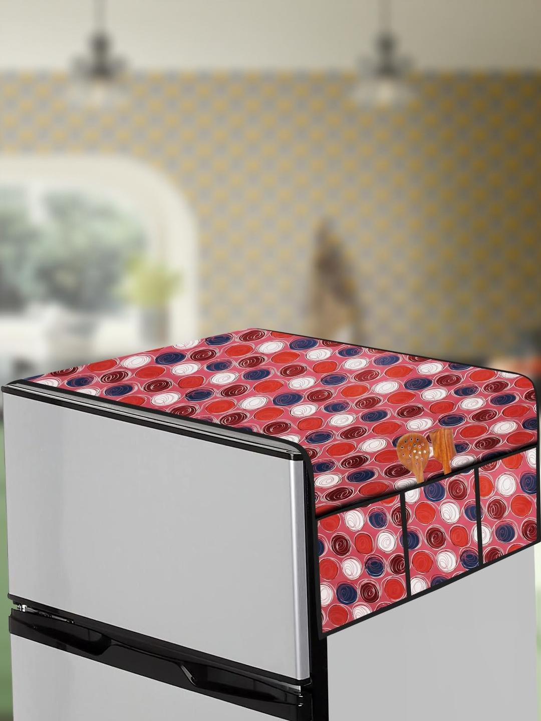 The Furnishing Tree Fridge Top Cover Compatible for LG GL-D201ABEU, 185 LTR WxL 65x111 in CM Abstra