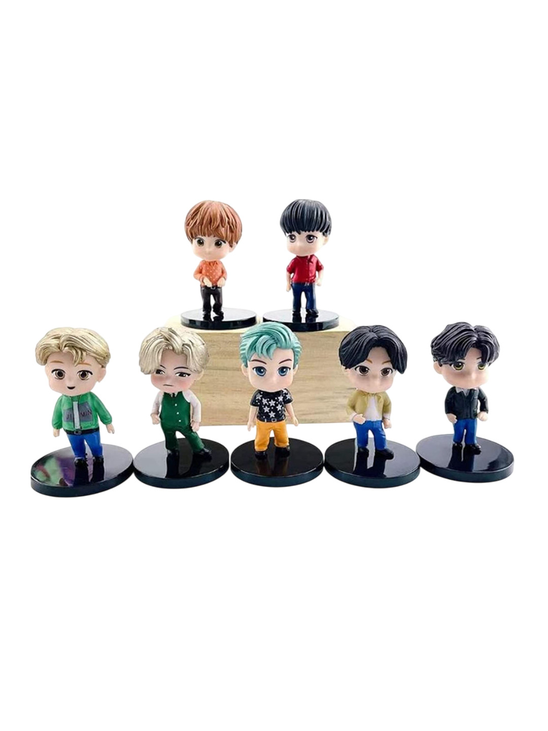 AUGEN Set Of 7 BTS 6th Generation Action Figure Limited Edition For Car