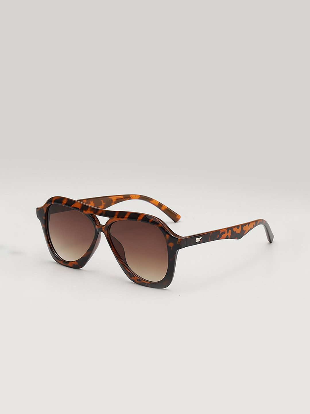 LULU & SKY Women Aviator Sunglasses with Regular Lens 123683-DOUHUA DOUBLE TEA