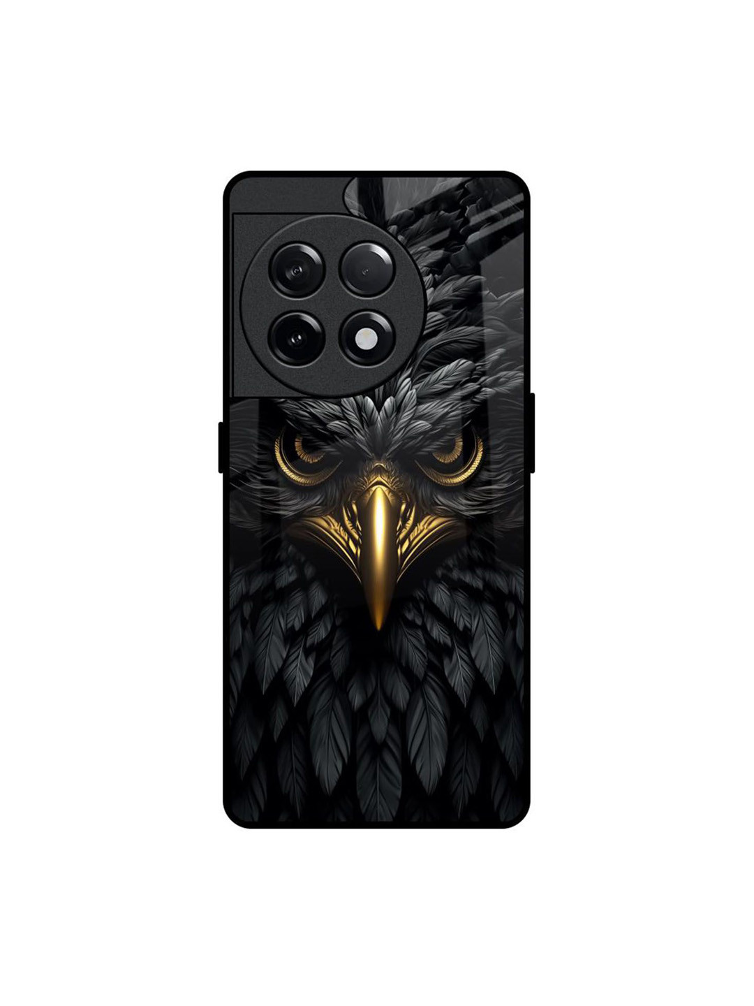 QRIOH Eagle Graphic Printed Sleek & Lightweight Silicone OnePlus 11R 5G Glass Back Case